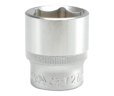 NASADKA KRÓTKA 6-KĄTNA CHROMOWANA 1/2'' 27MM YATO