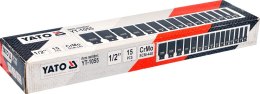 KOMPLET NASADEK UDAROWYCH 1/2'' DŁUGICH 15-SZTUKOWY YATO