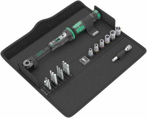 KLUCZ DYNAMOMETRYCZNY CLICK-TORQUE 1/4''2.5-25NM, 20CZĘŚCI WERA