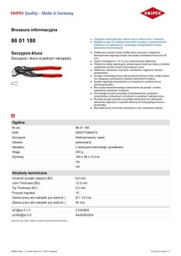 SZCZYPCE-KLUCZ OKSYDOWANE 180MM KNIPEX