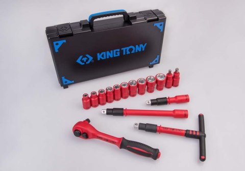 KOMPLET NASADEK IZOLOW.1/2'' 8-24MM 16 SZT.AKCESORIA,CHROM KING TONY