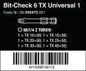 ZESTAW BIT-CHECK 6 TX UNIVERSAL 1, 6CZ. WERA