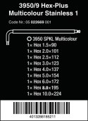 ZESTAW KLUCZY IMBUSOWYCH TRZPIENIOWYCH HEX PLUS 9SZT WERA