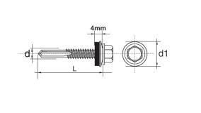 WKRĘT SAMOWIERTNY IMPAX Z EPDM #12MM RAL9010 5.5*32MM ESSVE