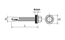 WKRĘT SAMOWIERTNY IMPAX Z EPDM OCYNKOWANY 5.5*50MM #5MM UN