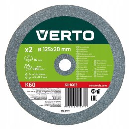 ŚCIERNICA CERAMICZNA KPL. 2 SZTUKI 125*20*16MM VERTO