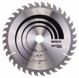 PIŁA TARCZOWA-H OPTILINE WOOD 190*2,6*20/16 Z36 BOSCH