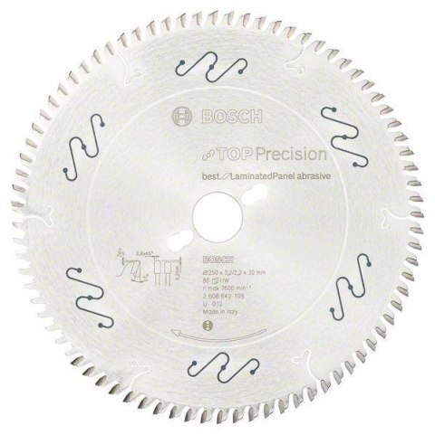 PIŁA TARCZOWA BS CB S 250*30*80Z BOSCH