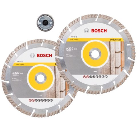 ZESTAW TARCZ DIAMENTOWYCH 230MM 2 SZT. + NAKRĘTKA SDS BOSCH