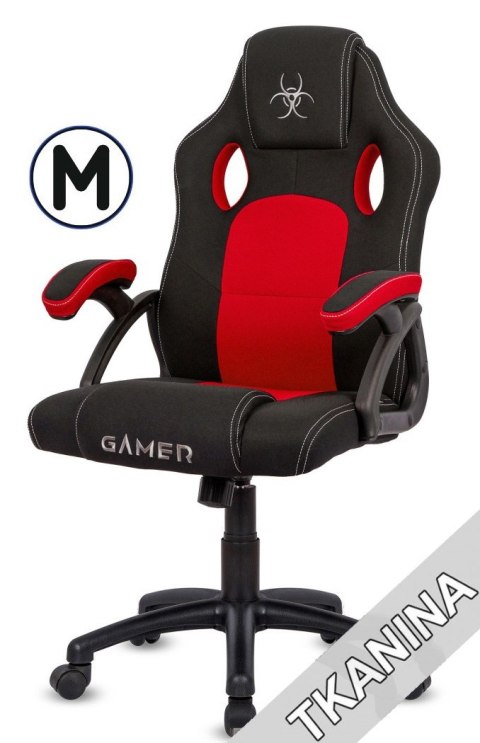 Fotel obrotowy do biurka CARRERA M RED FABRIC GAMER OUTLET Lugano Fotel obrotowy do biurka CARRERA M RED FABRIC GAMER OUTLET Lugano