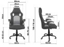 Fotel obrotowy do biurka CARRERA M RED FABRIC GAMER OUTLET Lugano