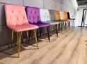 Krzesła tapicerowane BORGO VELVET GOLD zestaw 4 sztuk kolory do wyboru Lugano