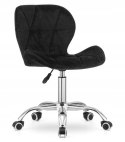 Krzesło obrotowe VASTO OFFICE VELVET BLACK + GREY Lugano