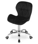 Krzesło obrotowe VASTO OFFICE VELVET BLACK + GREY Lugano