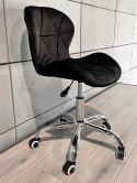 Krzesło obrotowe VASTO OFFICE VELVET BLACK + GREY Lugano