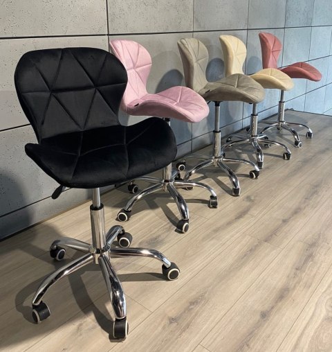 Krzesło obrotowe VASTO OFFICE VELVET BLACK + GREY Lugano Krzesło obrotowe VASTO OFFICE VELVET BLACK + GREY Lugano