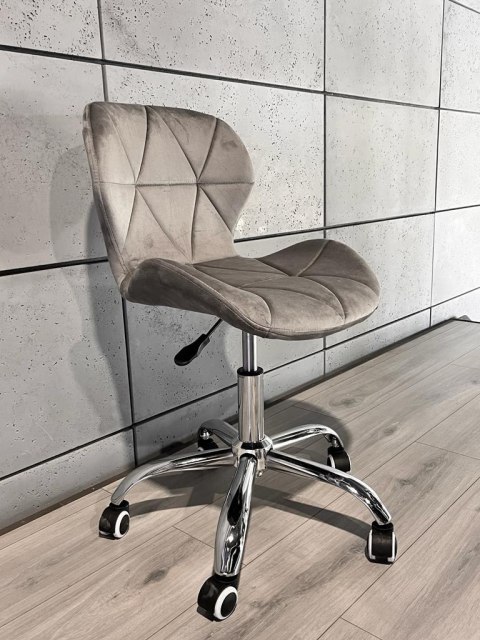 Krzesło obrotowe VASTO OFFICE VELVET GREY Lugano Krzesło obrotowe VASTO OFFICE VELVET GREY Lugano
