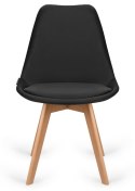 Krzesło skandynawskie MONZA GRANDE BLACK VELVET II GATUNEK Lugano