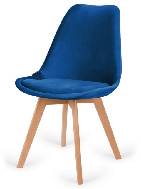 Krzesło skandynawskie MONZA GRANDE BLUE VELVET Lugano Krzesło skandynawskie MONZA GRANDE BLUE VELVET Lugano