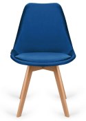 Krzesło skandynawskie MONZA GRANDE BLUE VELVET Lugano