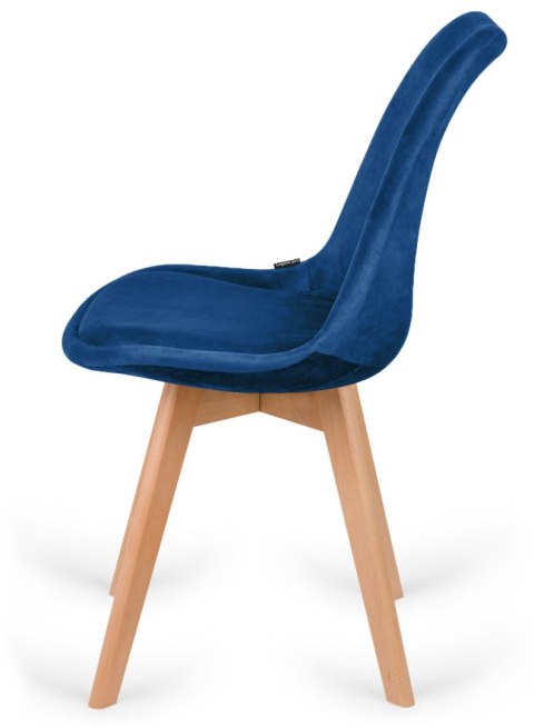 Krzesło skandynawskie MONZA GRANDE BLUE VELVET Lugano Krzesło skandynawskie MONZA GRANDE BLUE VELVET Lugano