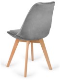 Krzesło skandynawskie MONZA GRANDE GREY VELVET Lugano