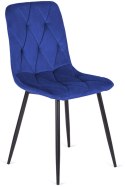 Krzesło tapicerowane BORGO VELVET BLUE Lugano