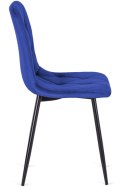 Krzesło tapicerowane BORGO VELVET BLUE Lugano