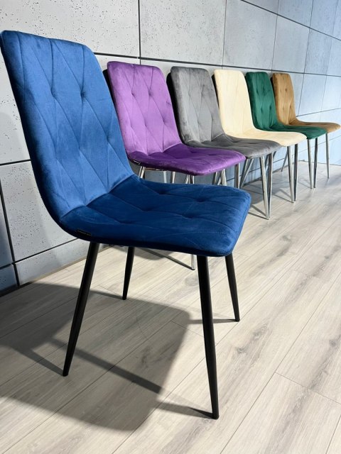 Krzesło tapicerowane BORGO VELVET BLUE Lugano Krzesło tapicerowane BORGO VELVET BLUE Lugano