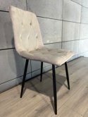 Krzesło tapicerowane BORGO VELVET LIGHT GREY Lugano