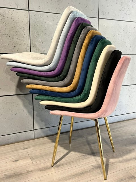 Krzesło tapicerowane BORGO VELVET PINK Lugano Krzesło tapicerowane BORGO VELVET PINK Lugano