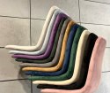 Krzesło tapicerowane BORGO VELVET PINK SILVER Lugano