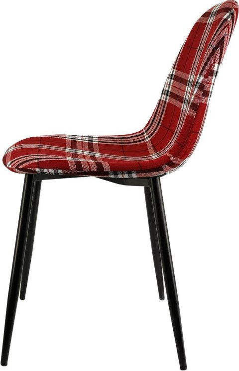 Krzesło tapicerowane GIULIA SCOTLAND RED Lugano Krzesło tapicerowane GIULIA SCOTLAND RED Lugano