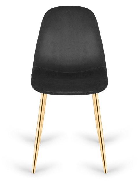 Krzesło tapicerowane GIULIA VELVET BLACK GOLD Lugano Krzesło tapicerowane GIULIA VELVET BLACK GOLD Lugano