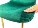 Krzesło tapicerowane GIULIA VELVET GREEN GOLD Lugano