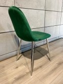 Krzesło tapicerowane GIULIA VELVET GREEN SILVER Lugano