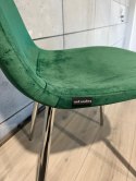 Krzesło tapicerowane GIULIA VELVET GREEN SILVER Lugano