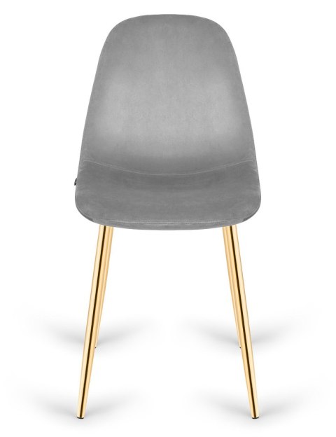 Krzesło tapicerowane GIULIA VELVET GREY GOLD Lugano Krzesło tapicerowane GIULIA VELVET GREY GOLD Lugano