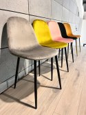 Krzesło tapicerowane GIULIA VELVET GREY Lugano