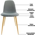 Krzesło tapicerowane GIULIA VELVET GREY SILVER Lugano