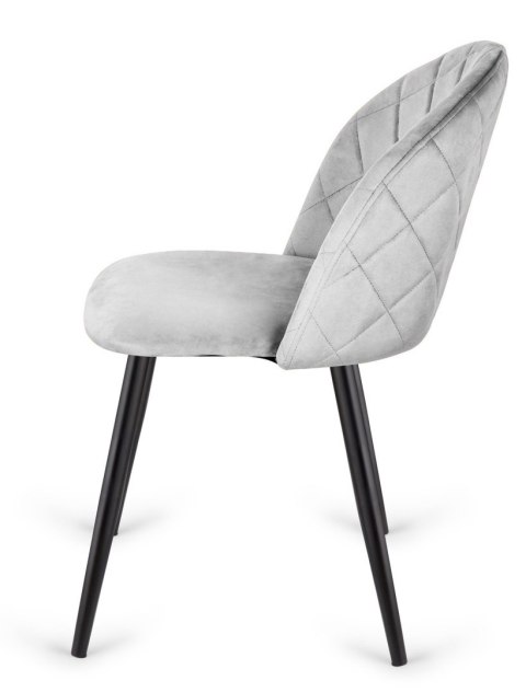 Krzesło tapicerowane GLORIA DIAMOND GREY VELVET Lugano Krzesło tapicerowane GLORIA DIAMOND GREY VELVET Lugano