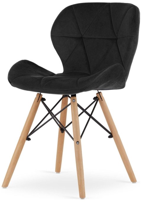 Krzesło tapicerowane VASTO BLACK VELVET Lugano Krzesło tapicerowane VASTO BLACK VELVET Lugano