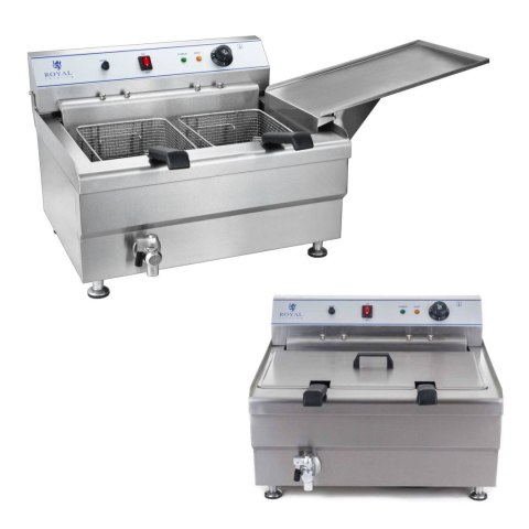 Smażalnik do pączków lub ryb z półką DWA KOSZE 24L Royal Catering