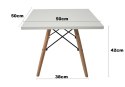 Stolik kawowy kwadratowy CAPRI BIANCO 50 cm Lugano