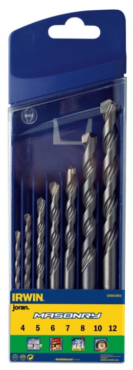 ZESTAW WIERTEŁ DO BETONU 7szt. 4-12mm MASONRY IRWIN IRWIN