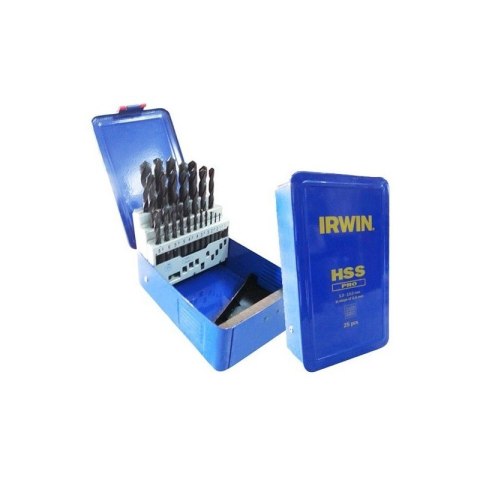 ZESTAW WIERTEŁ DO METALU (25szt.) 1-13mm NWKa HSS-PRO DIN 338 IRWIN IRWIN