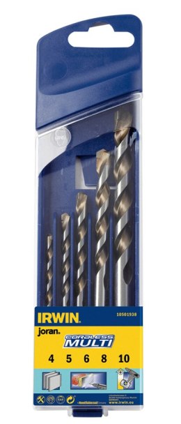ZESTAW WIERTEŁ WIELOZADANIOWYCH 5szt. 4-10mm CORDLESS IRWIN IRWIN