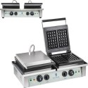 Gofrownica prostokątna podwójna na 4 gofry belgijskie Royal Catering