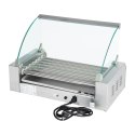Grill rolkowy z pokrywą roller grill podgrzewacz do parówek 7 rolek Royal Catering