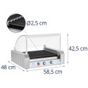 Grill rolkowy z szybą Roller grill z rolkami z teflonu 11T Royal Catering